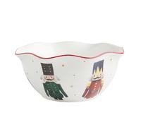 home&you - Bol Nutpatcher en porcelaine, pour servir, décoration de Noël, motif casse-noisette, compatible micro-ondes et lave-vaisselle, Ø20cm, 8.5cm de hauteur - Multicolore