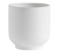 home&you - Cache-pot Myst, de en grès, pour plantes d'intérieur et d'extérieur, décoration de jardin, pot de fleurs rond, résistant, 11.5x10.5x10.5 cm - Blanc