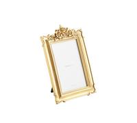 home&you - Cadre photo Lameziana 10x15 cm, en résine, verre et métal, décoration murale, photos, dessins, posters, style vintage, pour chambre, salon, bureau - doré