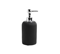 home&you - Distributeur de Savon Liquide Mayka, pour Salle de Bain et Cuisine, Flacon Pompe Vide, Accessoires, en résine et Plastique, 19x8x8 cm, 300 ML - Noir