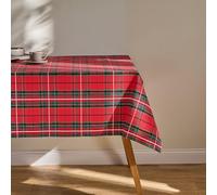 home&you - Nappe Magla 150x300 cm, Rectangulaire de Festive, Nappe en Polyester, Tissu pour Déco Sapin, Noël, Serviette de Table, Décoration Intérieure - Rouge