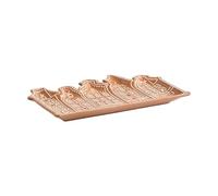 home&you - Plateau de service Gingerhousi, plateau de service en forme de maison, décoration de Noël, pour desserts, apéritifs, fromages, en dolomite, 33.5x21.5x3 cm - Marron