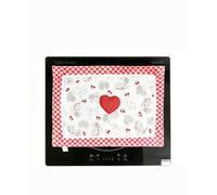 HOME ZEN HOUSEHOLD LINEN Couvre-cuisinière décoratif en tissu polyester, style moderne pour cuisine, 50 x 70 cm, fonction décorative de soutien (Dis. 3)