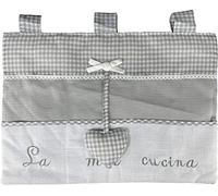 HOME ZEN HOUSEHOLD LINEN Housse de four pour cuisine, décoration four, fermeture velcro 40 x 50 cm, style shabby chic, motif ruban 10)