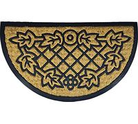 HOME ZEN HOUSEHOLD LINEN Paillasson Art Spider 100% Fibre de Coco Naturelle Tapis d'entrée de la Maison, sèche Pas avec Dos PVC pour l'extérieur et l'intérieur (40 x 70 cm Demi-Feuilles)