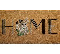 HOME ZEN HOUSEHOLD LINEN Paillasson en coco avec impressions fantaisie, 40 x 70 cm, disponible en forme rectangulaire et demi-lune et échelle, base en PVC Art KERA (dessin 6, rectangulaire 40 x 70)