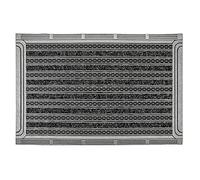 Home2Fashion Pur 284182 GridClean St-XXL TPE-VC Paillasson 100% Durable en Relief, paillasson d'entrée, intérieur et extérieur, Surface Anthracite métallisée, Dimensions 70 x 46 cm