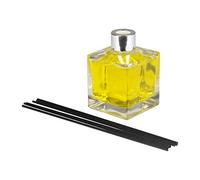 HOMEA 6DIF102MI Diffuseur de Parfum Carré Verre Jaune 9 x 7 x 22,5 cm