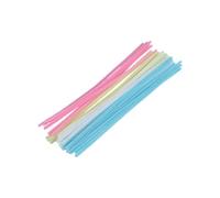 Homéa, Assortiment de 30 Brins de Chenilles H30 cm Couleurs Pastels