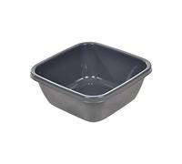 Homéa, Bassine Carrée Plastique 15L 38 x 38 x H15,5 cm Anthracite