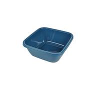 Homéa, Bassine Carrée Plastique 6L 30 x 30 x H12 cm Bleu Paon