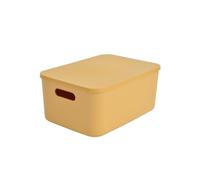 I.R.I.S. Boîte de rangement Iris 10,5 L avec couvercle plastique Ocre 34,9×24,8×15,5 cm