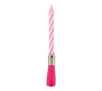 Bougie d'Anniversaire Musicale 12cm Rose Rose