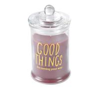 Homéa, Bougie Bocal Parfumée Ø8 x H14 cm Winter Blush Lie de Vin