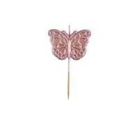 Homéa, Bougie Papillon Sur Pic H8,5 cm Princesse Nature