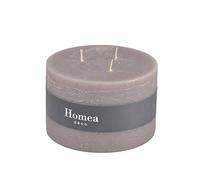 Bougie déco 3 mèches "rustique" 12cm taupe