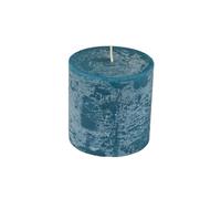 Homéa Bougie pilier D10 x H10 cm Rustique Bleu Paon
