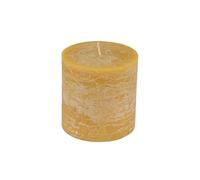 Homéa, Bougie Pilier D10 x H10 cm Rustique Coloris Jaune Moutarde