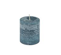 Homéa, Bougie Pilier D6,8 x H7,5 cm Rustique Coloris Bleu Paon