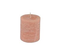 Homéa, Bougie Pilier D6,8 x H7,5 cm Rustique Coloris Rose Poudre