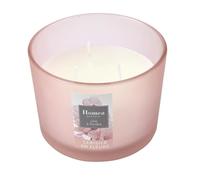 Homéa Bougie verrine Essentiel 3 mèches D11 x 8 cm Parfum Cerisier en Fleurs