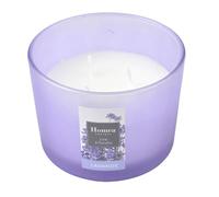 Homéa, Bougie Verrine 3 Mèches D11 x 8 cm Essentiel Parfum Lavande
