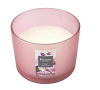 Homéa, Bougie Verrine 3 Mèches D11 x 8 cm Essentiel Parfum Orchidée, Orchidee
