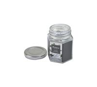 Homéa, Bougie Verrine avec Couvercle Métal 5,4 x 5,4 x 7,2 cm Essentiel Parfum Fleur de Coto