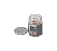 Homéa, Bougie Verrine avec Couvercle Métal 5,4 x 5,4 x 7,2 cm Essentiel Parfum Opium