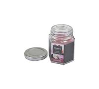 Homéa, Bougie Verrine avec Couvercle Métal 5,4 x 5,4 x 7,2 cm Essentiel Parfum Orchidée