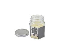 Homéa, Bougie Verrine avec Couvercle Métal 5,4 x 5,4 x 7,2 cm Essentiel Parfum Vanille