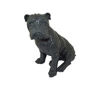 Homéa, Bouledogue Polyrésine 24,5 x 18 x H27,5 cm Gris