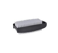 Homéa, Brosse à Ongle Double Face Accrochable Fibres Nylon 11 cm Anthracite