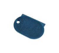 Homéa, Brosse Plate Multifonction Silicone 12 x 8 cm Bleu Paon