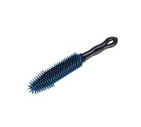 Homéa, Brosse Tapis Plastique Poils TPR 26 cm Bicolore Anthracite/Bleu Paon