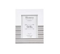 HOMEA Cadre a Poser MDF 13 * 18cm Ethnic Folk Noir - en Display de 12 Pieces