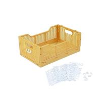 Homéa, Cagette Pliable Taille M 30X20Xh,11,5 cm Empilable Ocre
