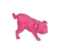 Homéa, Chien Pause Pipi en Polyrésine Fuchsia H,23,5 x L,12,5 x P,14 cm