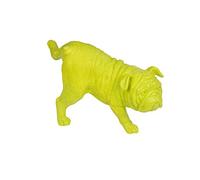 Homéa, Chien Pause Pipi en Polyrésine Vert Anis H,23,5 x L,12,5 x P,14 cm