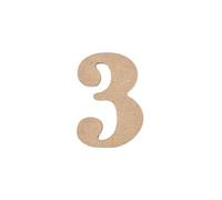 Homéa, Chiffre Médium à Décorer H5 cm "3"