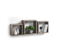 Homéa Décoration, Set de 3 Cubes Gigognes MDF 23/26,5/30 cm Chêne