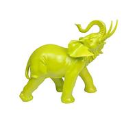Homéa, Elephant en Polyrésine Vert Anis H,30,5 x L,33,5 x P,16 cm
