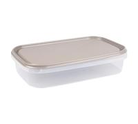 Homéa Essentiel, Boite de Conservation Plastique 2L 29 x 19 x H6 cm Taupe