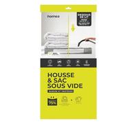 Homéa Essentiel, Sac Sous-Vide à Aspirer 130 x 44 x 75 cm Antibacterien + Housse 105 x 45 x 15 cm Sous Lit
