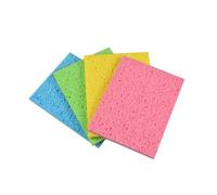 Homéa Essentiel, Set de 4 Eponges Multi Usage Cellulose Vegetale 15 x 12 x 1 cm