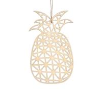 Homéa, Forme à Décorer en Bois Ajourée 14 x H18 cm Motif Ananas