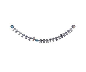 Homéa, Guirlande Lettre Joyeux Anniversaire en Carton 2,20M Espace