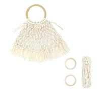 Homéa, Kit Tote Bag Filet Macrame 30 x 35 cm Fini Beige Naturel