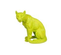 Homéa, Léopard en Polyrésine Vert Anis H,41 x L,22,5 x P,40 cm