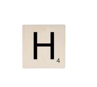 Homéa, Lettre Bois Déco Murale 15 x 15 cm "H"